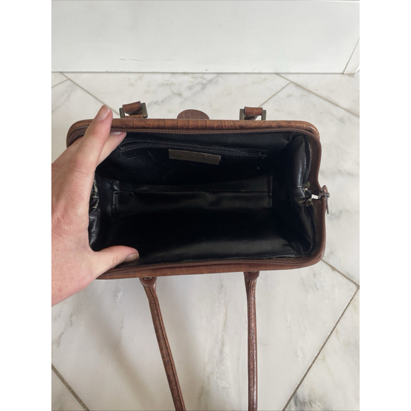 Tano, Brown Crocodile Leather Handbag - Picture 4 of 8